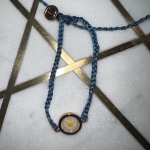 Pura Vida Blue Pressed Flower Bracelet